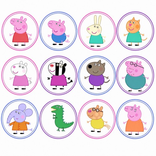 Peppa pig edible cupcake - pig,