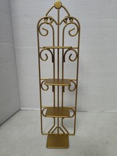 Vintage Slim Goldtone 4 Shelf