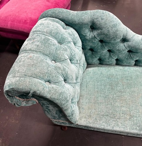Turquoise chaise longe - chaise, longe,