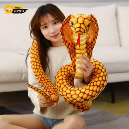 Colorful cobra plush toy fun - plush,