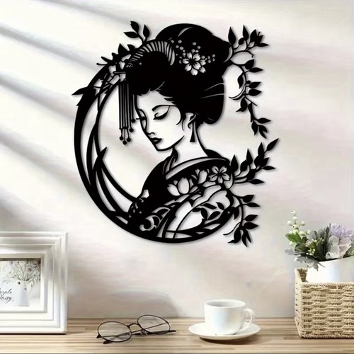 Geisha metal wall art - metal,