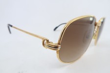 Vintage 80s gold plated Cartier sunglasses Romance Louis 54-18 130 SL#1604342