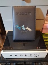 Radley Leather Passport Holder . Blue.