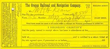 1900 OREGON STAMPED RAILROAD
