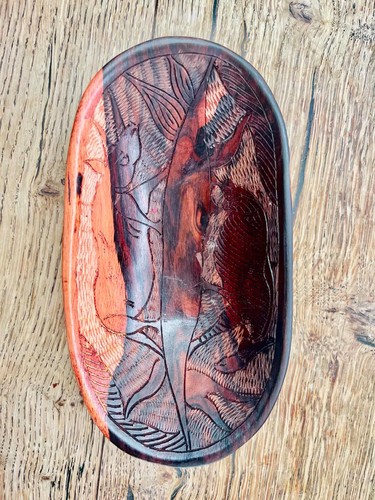 African hand carved - &, painted
