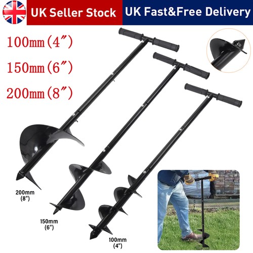 Manual hand earth auger fence - earth,