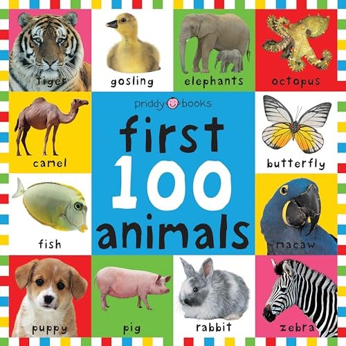 First 100 animals board - 100,