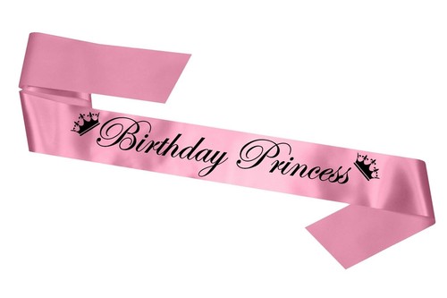Birthday princess sash pink - birthday,