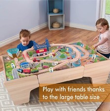 Kids Wooden Train Track 80 PCS