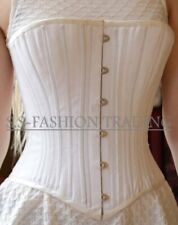 Women's Overbust Waist Trainer Double Steel Boned Twill Cotton Heavy Duty Corset