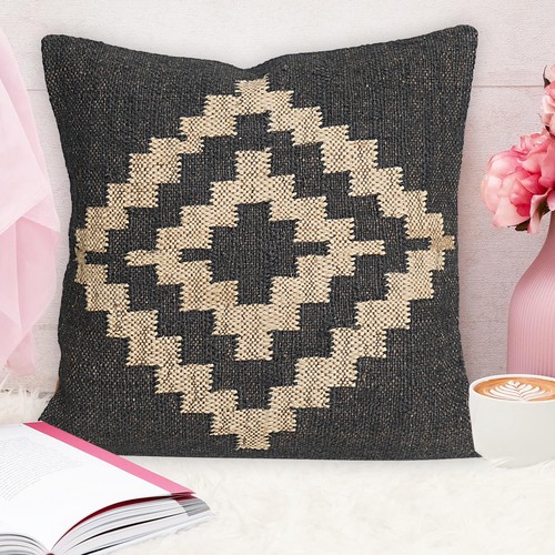 Jute kilim cushion - jute,