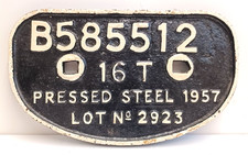 BR WAGON PLATE B585512 16T
