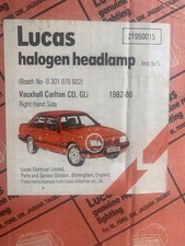 Vauxhall Carlton 82to 86 R/h