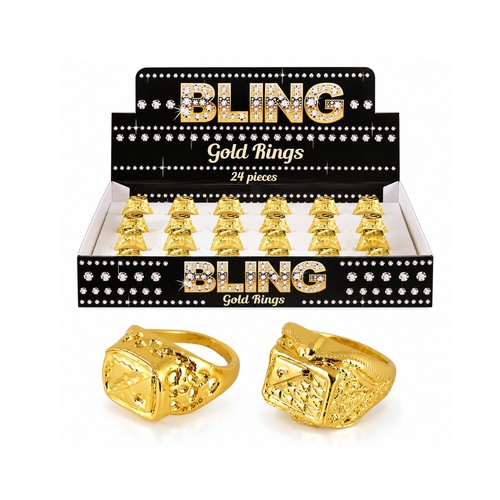 Gold gangster ring - gangster, hop