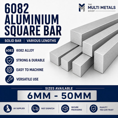 Aluminium square bar solid - aluminium,