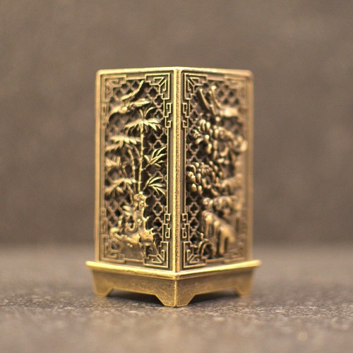 Bronze rectangle incense - bronze,