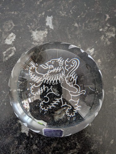 Edinburgh crystal paperweight - edinburgh,