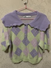 Zara Ladies Green Lilac Collar