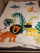 Ikea Jungle single duvet set Djungelskog Animals lion tiger parrot