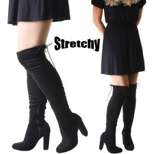 Womans Black Pull Zip Heel