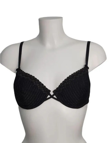 Amour black gold striped - , bra