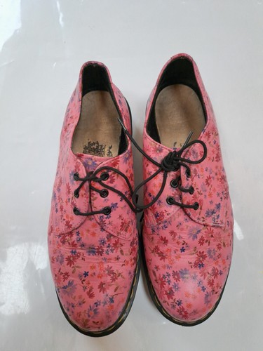 Martens pink shoes floral - martens,
