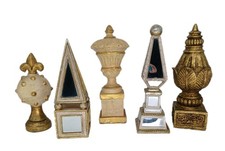Lot of 5 Decorative Obelisk
