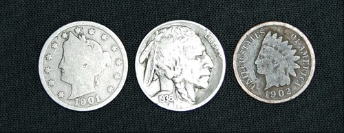 Indian head penny - head, v