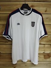 Umbro England White Football Shirt Retro Vintage 90s Y2K - XL (46) Original