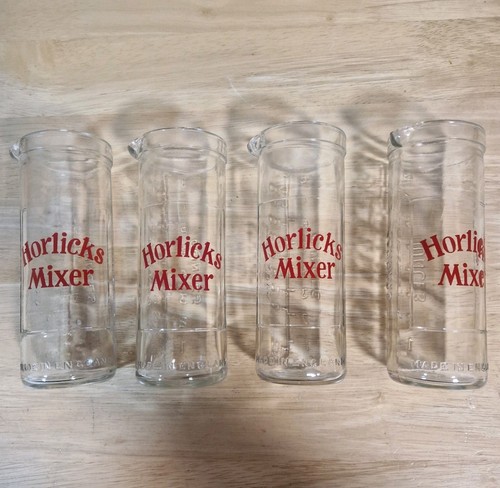 Horlicks glass mixer jugs - horlicks,