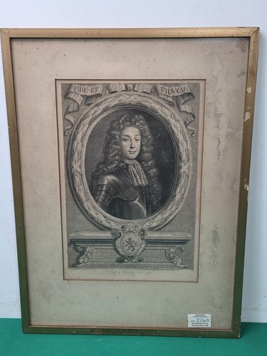 Framed antique 17thc 1st earl - framed,