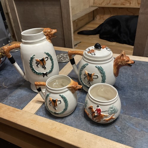 Vintage fox hounds tea set - &,
