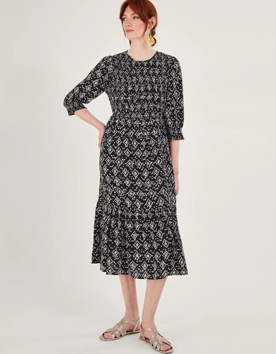 Monsoon black gold - gold, midi