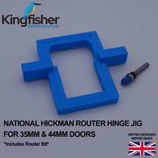 Door Hinge Jig Router Template for National Hickman Door Hinges