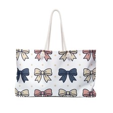 Pastel bow pattern - bow, weekender