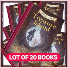 Joblot Wholesale 20 childrens Fairytale Hardback Books Treasure Island Rrp £120 