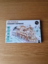 3D Puzzle Railway Express Plywood Model No Glue Needed