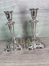 antique  pair Silver Plate on