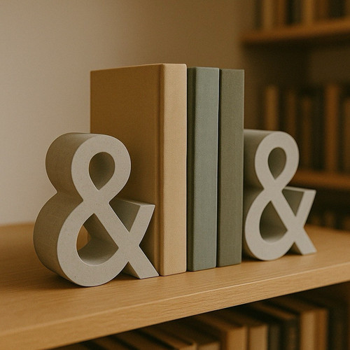 Concrete bookends - bookends, (set