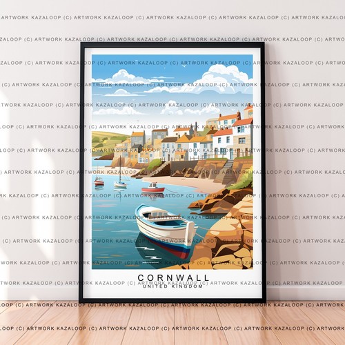 Cornwall art illustration - cornwall,