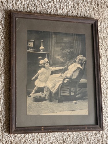 Large framed antique - large,
