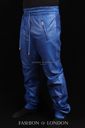 Men jogger blue lambskin - jogger,