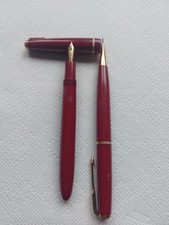 Antique Parker Pen and Mechanical Pencil Set Beautiful Deep Red