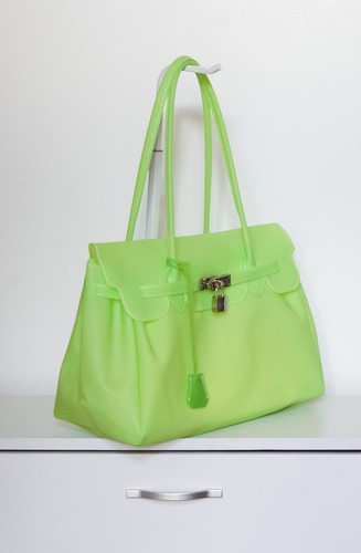 Neon green firkin - jelly, bags