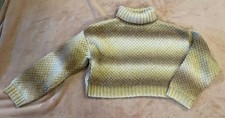 ‘ZARA’ GIRL’S BEIGE TONES OMBRÉ KNITTED POLO NECK JUMPER 11-12 YEARS
