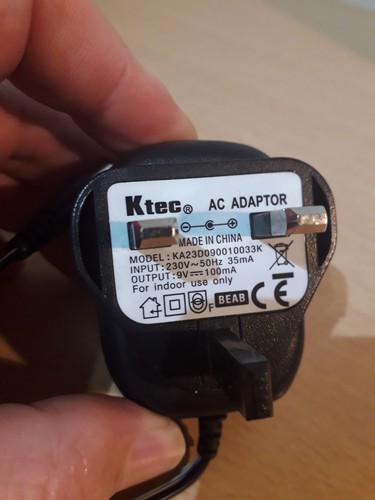 Ktec plug mains charger - ktec,
