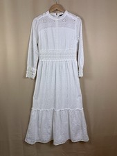 White Boho Prairie Maxi Dress