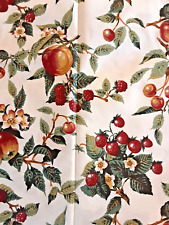 Vintage Fabric Remnant - Apples Cherries Strawberries on Cream 136cm x 2.2m