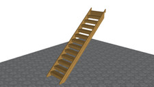 Solid oak open - open, tread