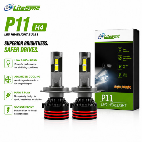 Litesync led headlight - h4,